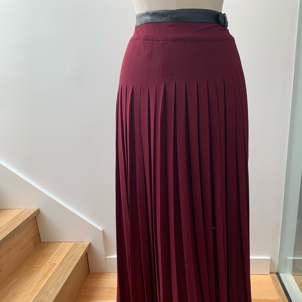 Ted Baker Burgundy Maxi Skirt - Picture 2 of 9